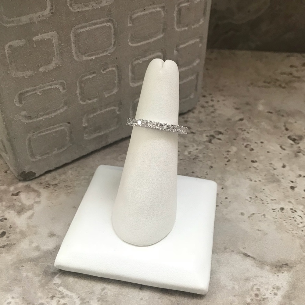 Sterling Silver Eternity Band CZ Ring